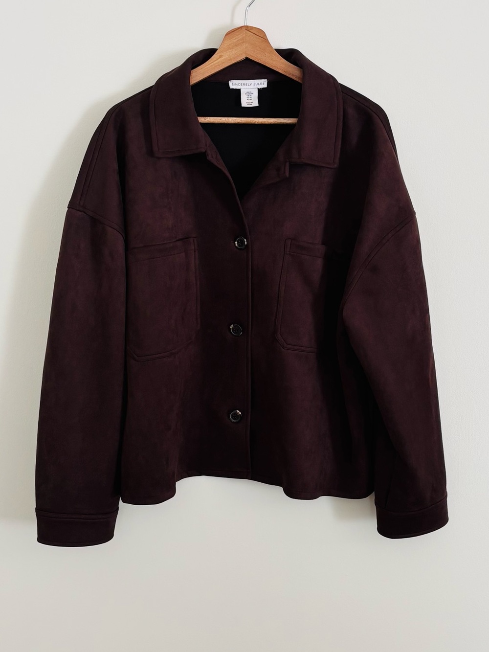Sincerely Jules Faux Suede Jacket in Espresso